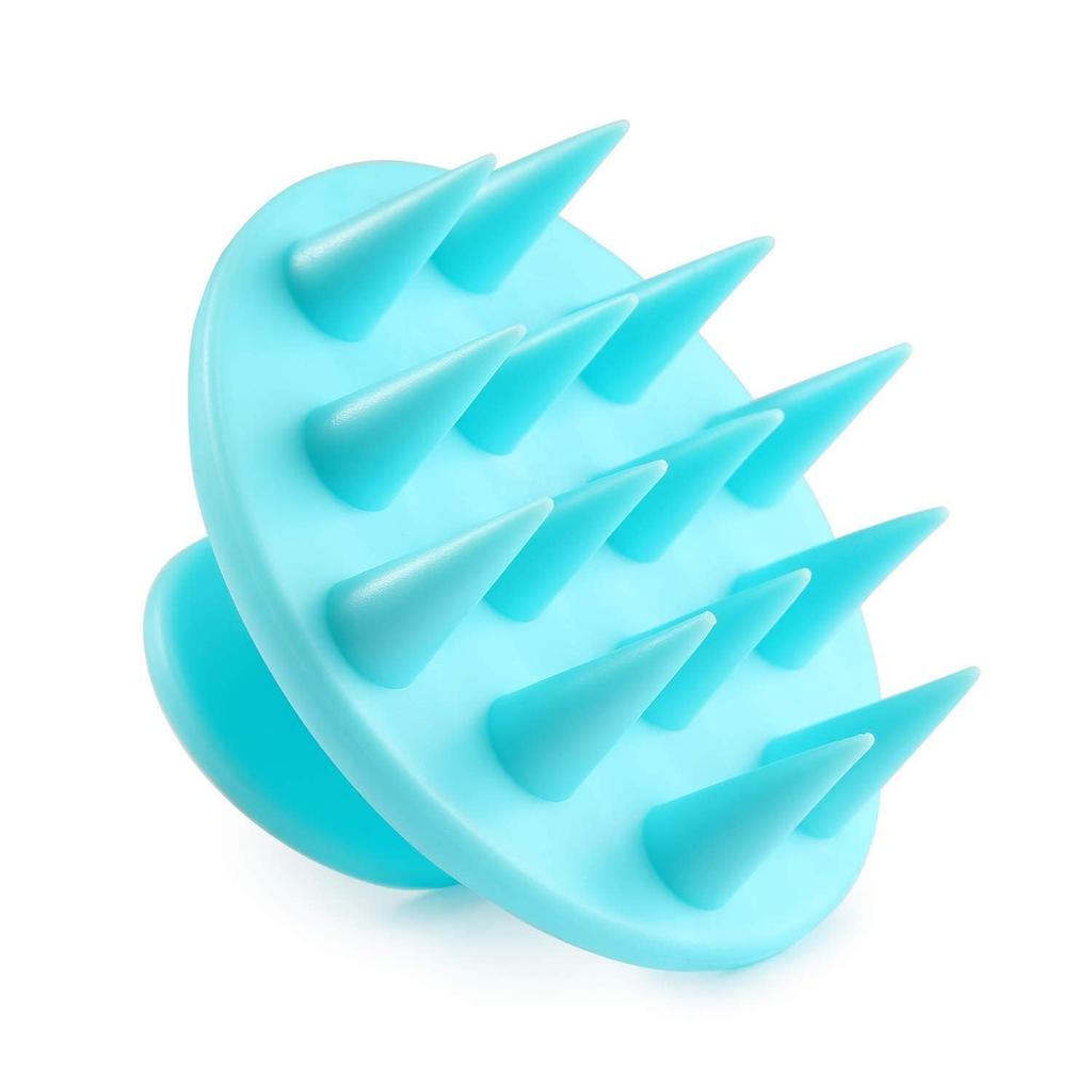 KIRA Hair Shampoo Brush Head Scalp Massager Scrubber, Mold-Free One-Piece Solid Silicone for Healthy Hair Growth Dry Scalp Dandruff, Adults Child