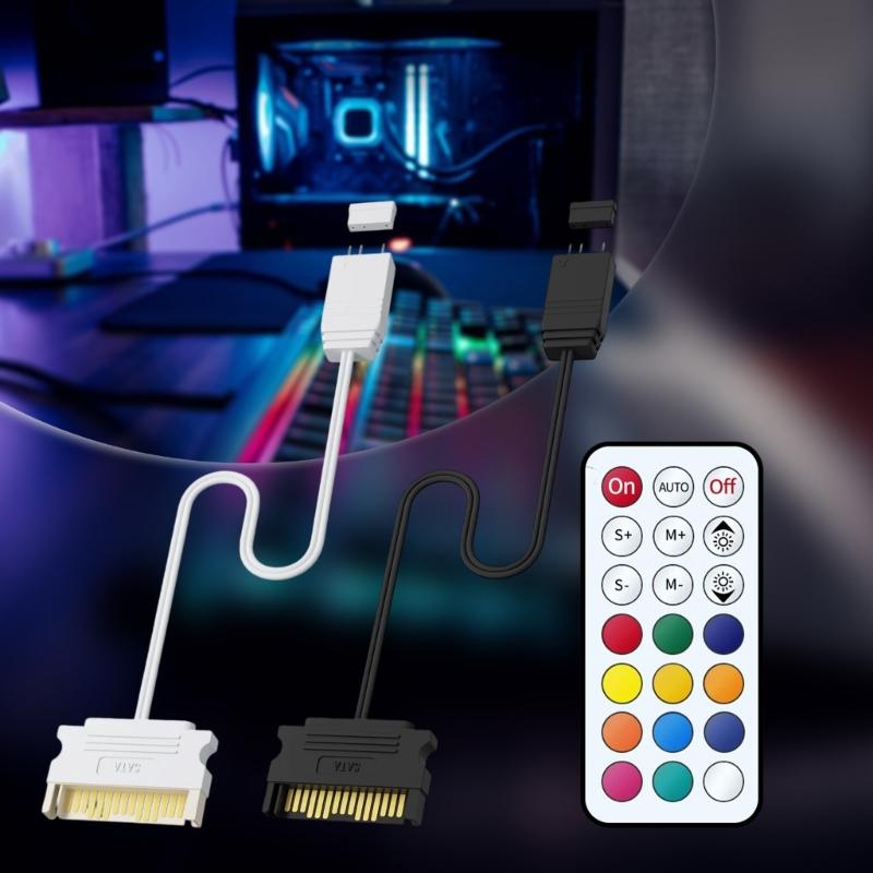 5V ARGB PC Light Sync Converter with 10+ Dynamic Mode Using 15Pin Power Supply