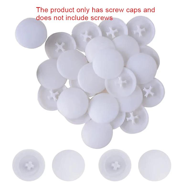 

100 шт./пакет Пластиковые крышки для гаек и болтов Наружные защитные колпачки Практичные саморезы Декоративная крышка Мебельная фурнитура 100pcs