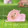 Pink Little Sheep Micro-landscape Cute Animal Little Pink Sheep Glow-in-light Small Ornament Resin Accessory