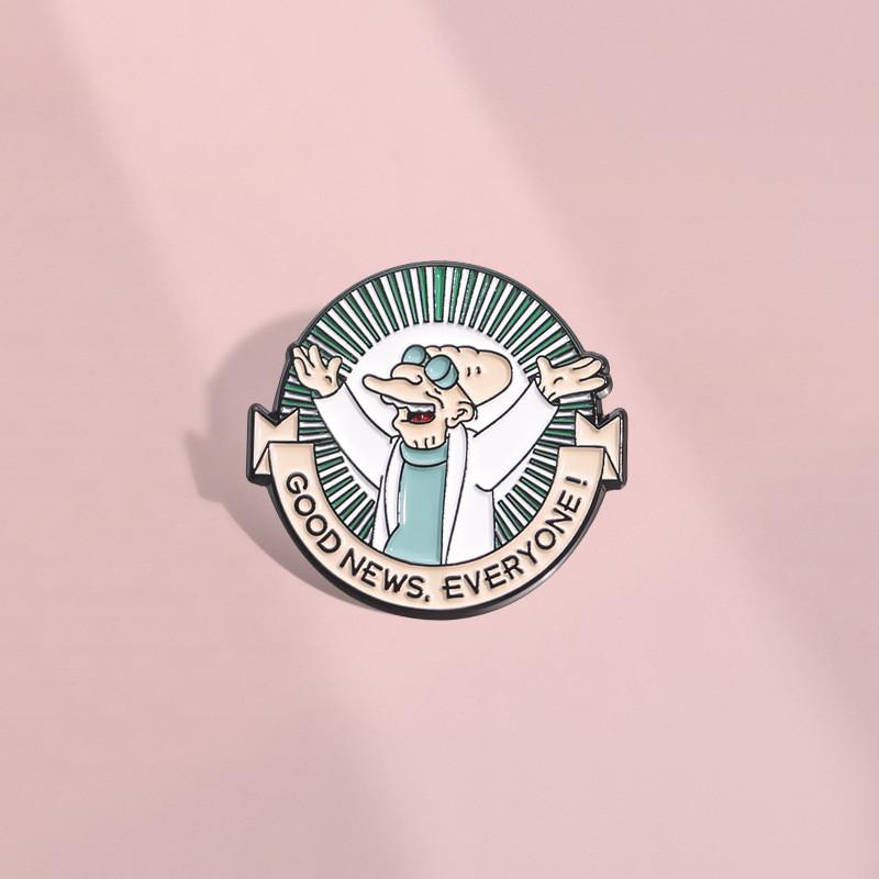 Doctor Colorful Cartoon Metal Brooch Ideal For Unique Fashion And Gift Ideas