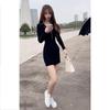 Autumn chic skirt autumn dress small Internet celebrity hottie hip skirt long sleeve dress new women