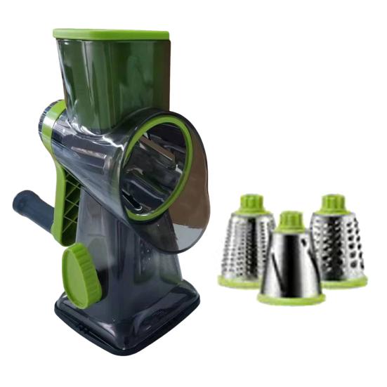 Handheld Roller Vegetable Slicer Adjustable Julienne Shredder for Home Kitchen Stainless Steel Blade Quick Vegetable Prep Tool with Protective Guard