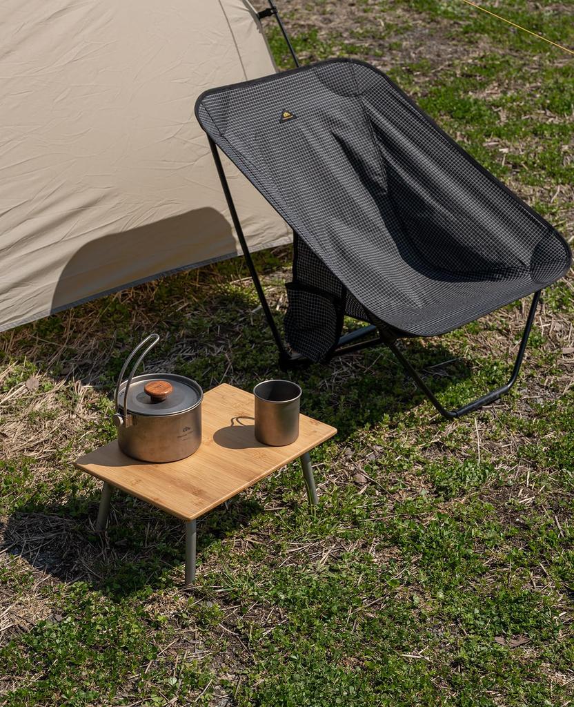 Camping Mini Low Table Bamboo Desktop Can Be Used with IGT Load 30KG Table 1kg Super Easy To Unfold and Take Down Super Contact 36x25x15cm Nature