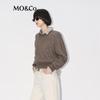 MO&Co. Women's Wool Blend Crew Neck Sweater