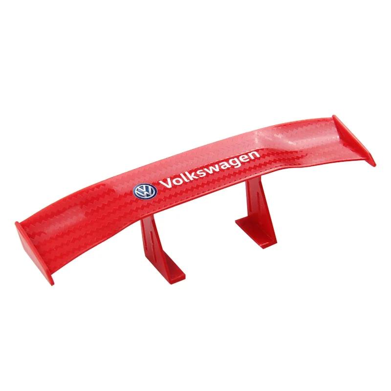 Hot 2025 New Car Rear Mini Spoiler Wing Motorcycle Small Model Canard Tail Winglet ABS Carbon For Volkswagen R Line Golf MK4 MK5