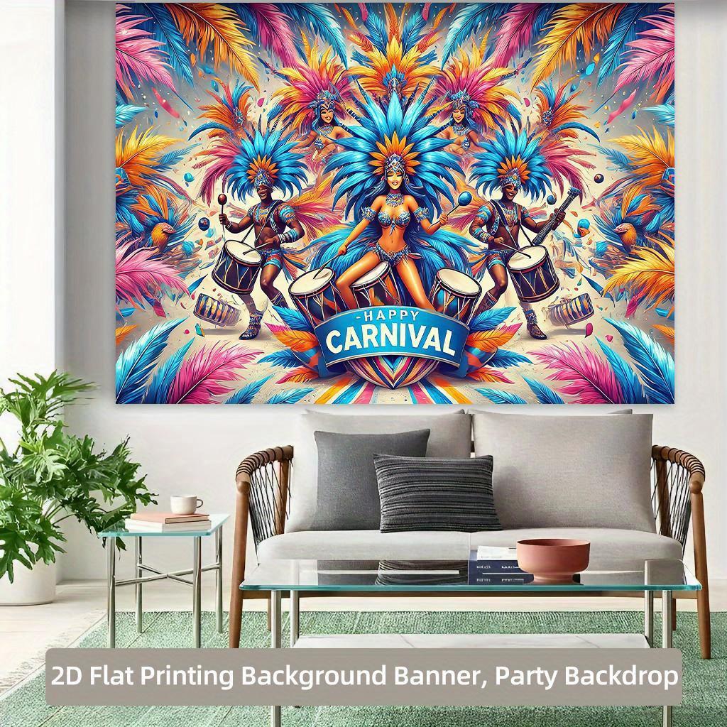 2D plane, 1 piece of festive dancer carnival banner, party decoration, dancer theme
