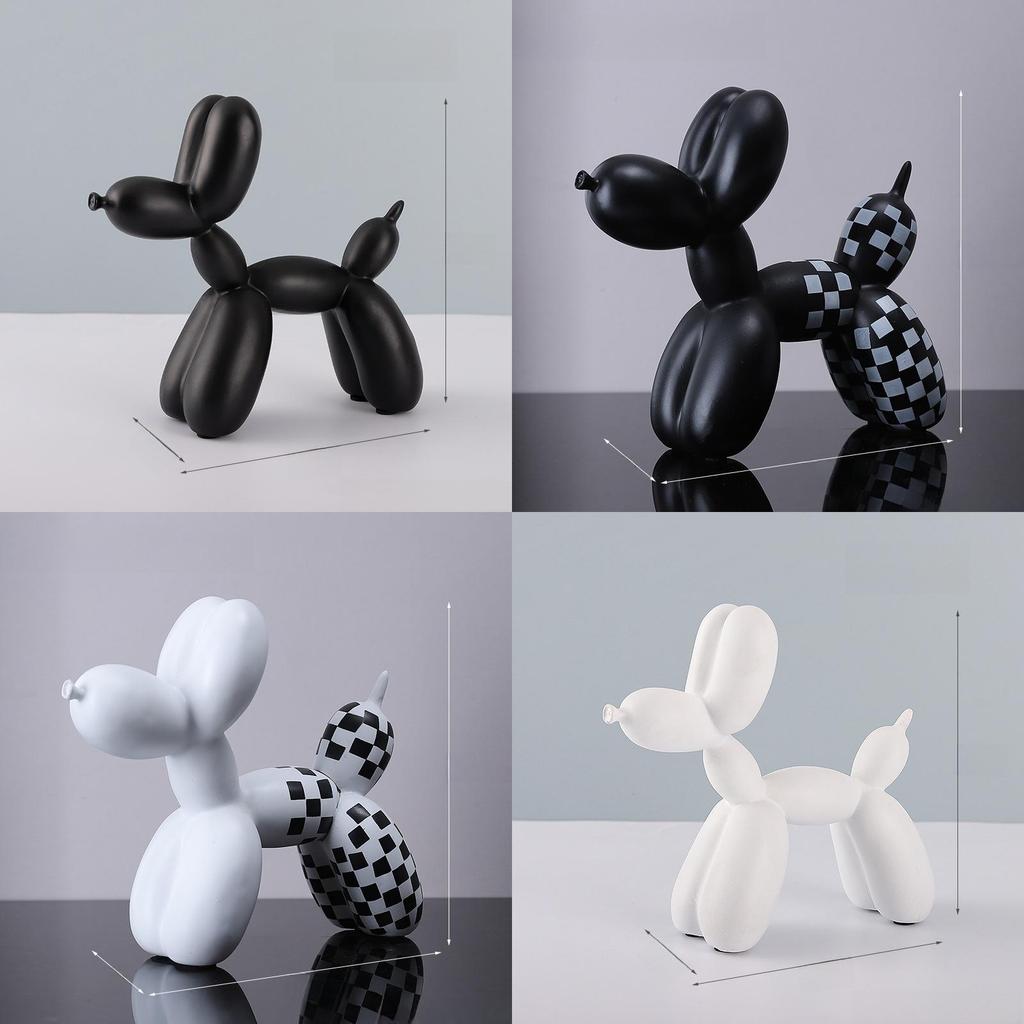 Modern Nordic Balloon Dog Resin Sculpture For Home Office Living Room Decor Gift