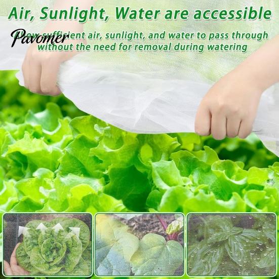 Outdoor Plant Safety Barrier Garden Netting for Raised Bed, Fine Mesh Cover with Drawstring, Breathable Greenhouse Bird Insect Vegetables Seedlings