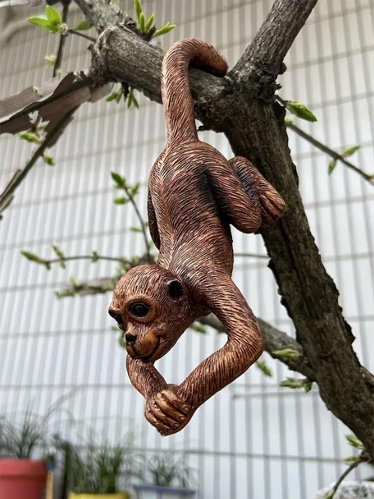 1Pc: Whimsical Monkey Resin Charming Flower Pot Creative Hanging Flower Pot Suitable for Home Balcony Garden Decoration