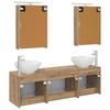 5 Piece Bathroom Cabinet Set Artisan Oak Wood Based Material