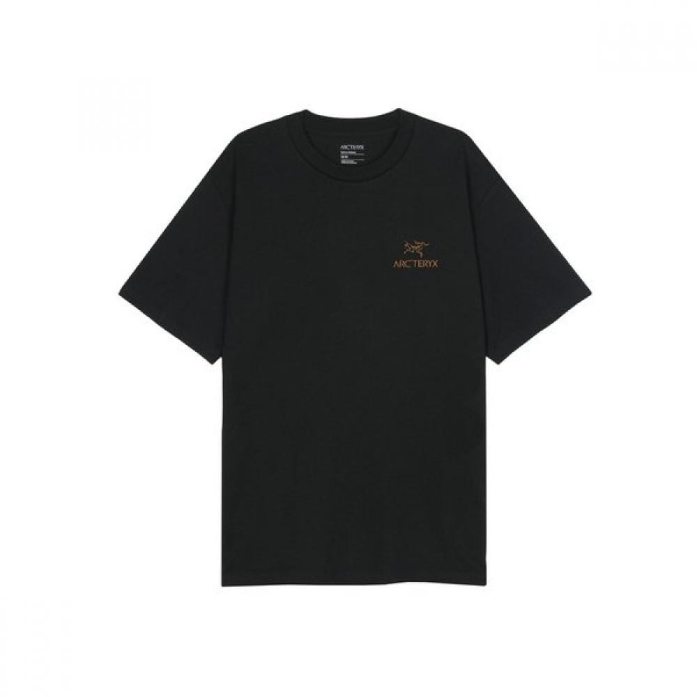 ArcTeryx Crag Sl CoTTon Bird Word Ss T shirT 24k Black X000009535