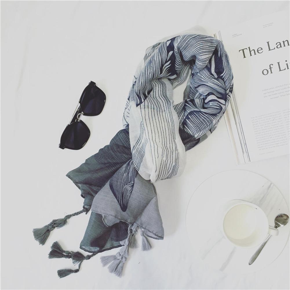 Women Fashion Bohemia Style Handmade Tassel Shawl Warming Bamboo Cotton Scarf