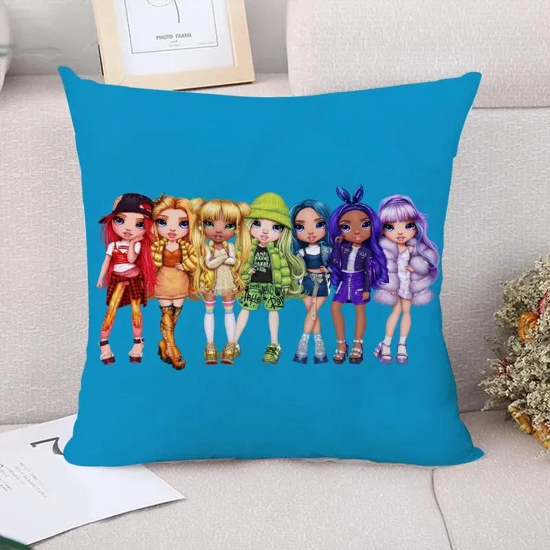 Rainbow High Decorative Cushion Covers for Bed Pillows Couple Pillow Pillowcases Sofa Cushions Car Decoration Pilow Cases