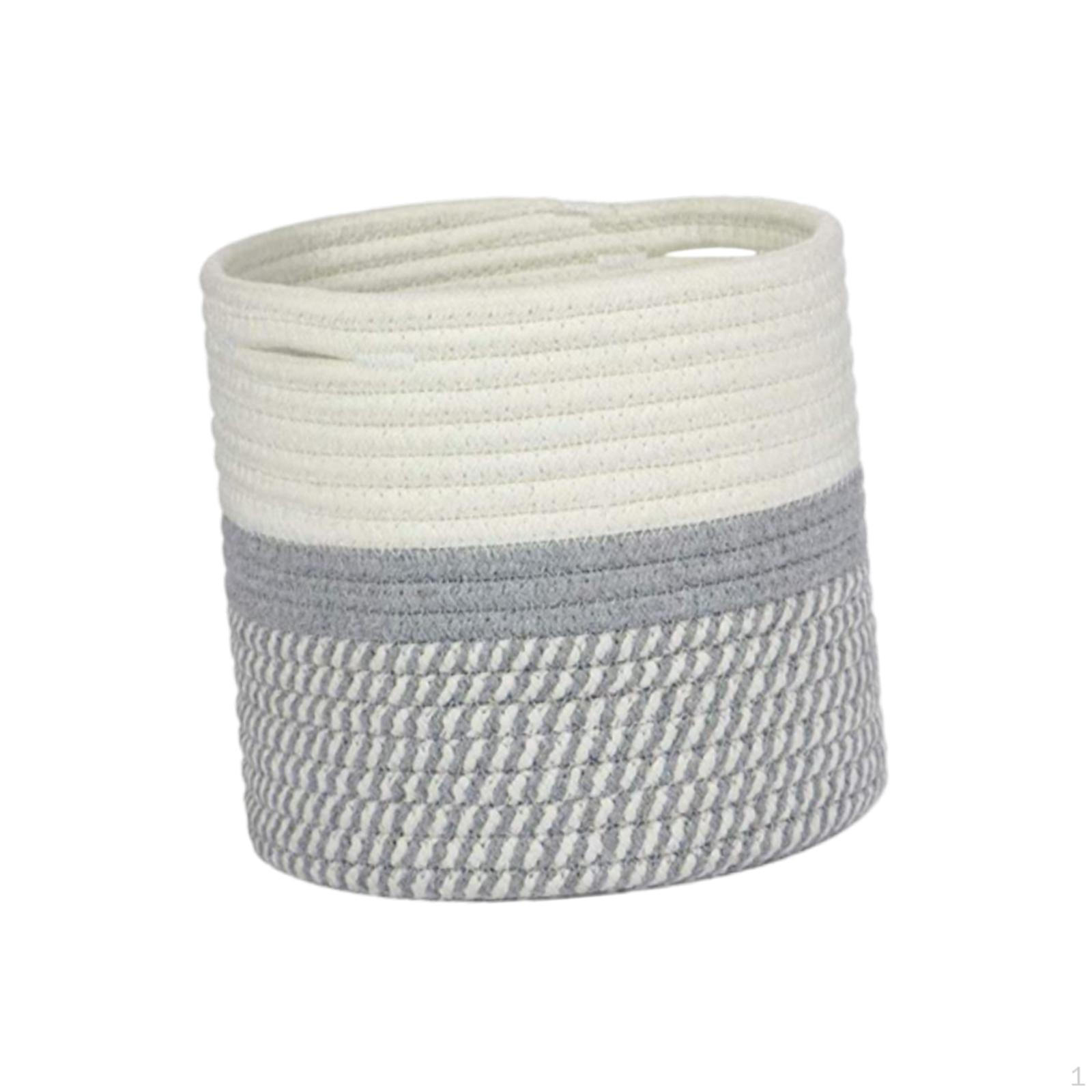 Элегантное плетёное кашпо для комнатных растений White Gray 20x20cm