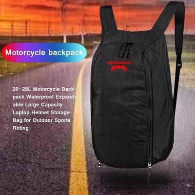 Motorcykel Resväskor 20-28L Utbyggbar Ryggsäck Hjälm Stor Kapacitet Vattentät Laptop Motorcykelväska För Casco Moto