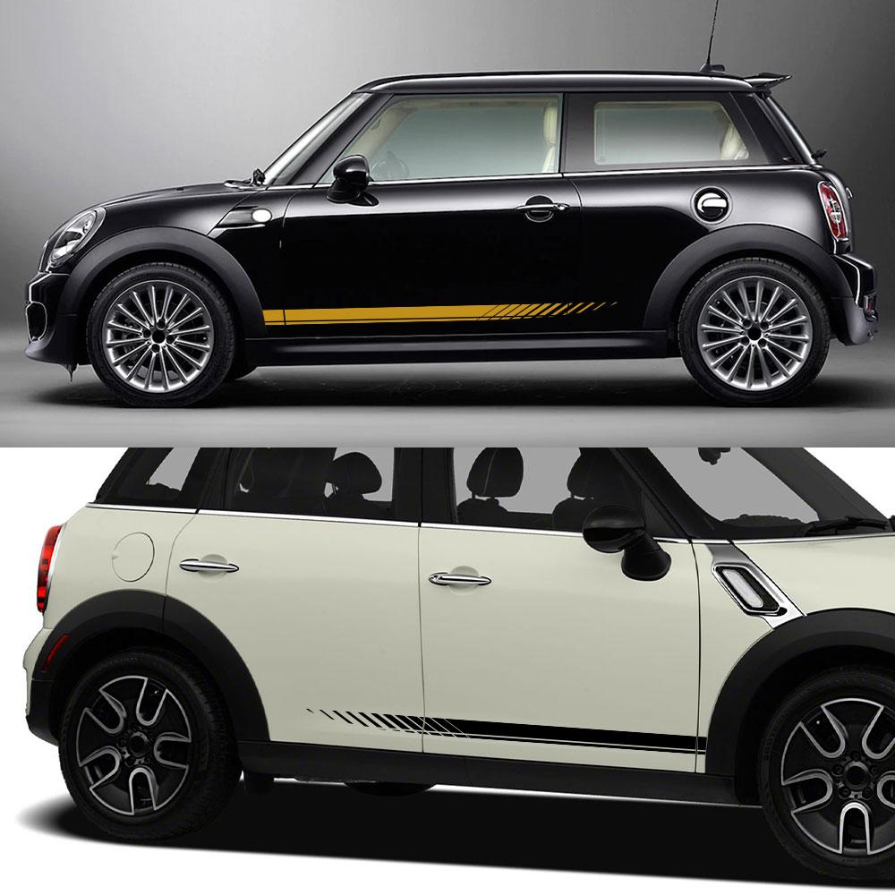 Car Door Side Skirt Stickers Auto Vinyl Decals For Mini Cooper F55 F56 F54 F60 R53 R55 R56 R57 R58 R59 R60 R61 Car Accessories