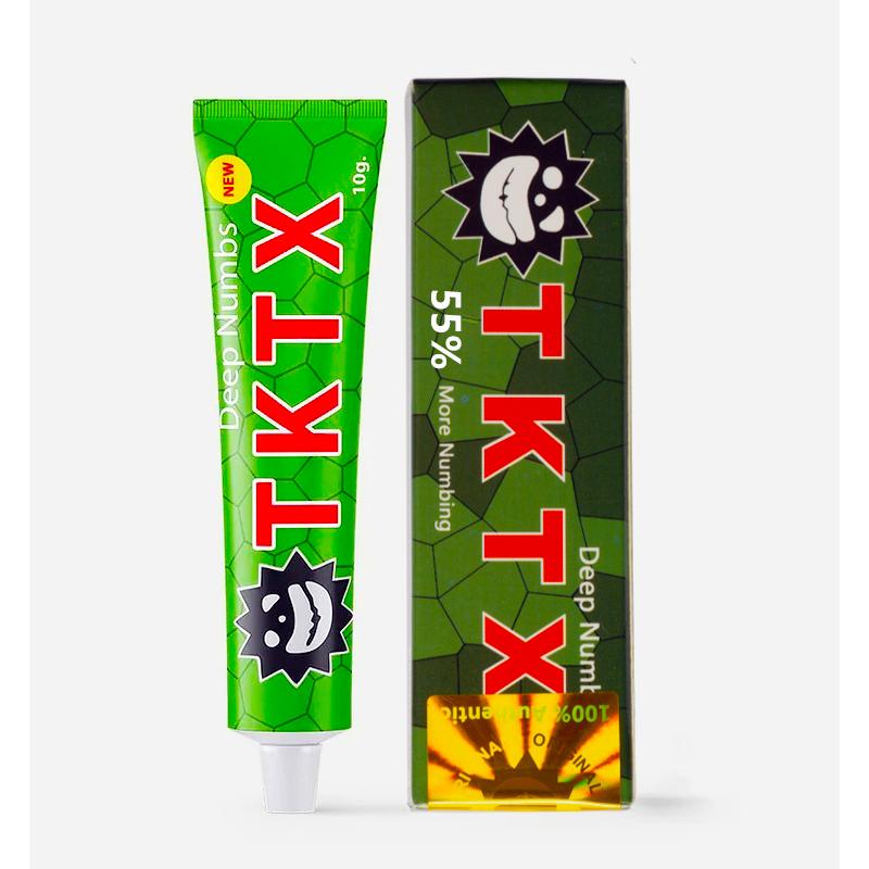 Обезболивающий крем TKTX 55% 10 г - для облегчения боли при татуировках и пирсинге 1PC зелёный