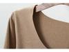 Women's Double-Sided German Velvet Crew Neck Long Sleeve Thermal Top, 2025 Autumn/Winter, Slim Fit, Solid Color