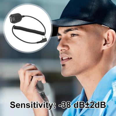Microfono con altoparlante a spalla LED PTT per interfono vocale Microfono walkie-talkie portatile per 5R