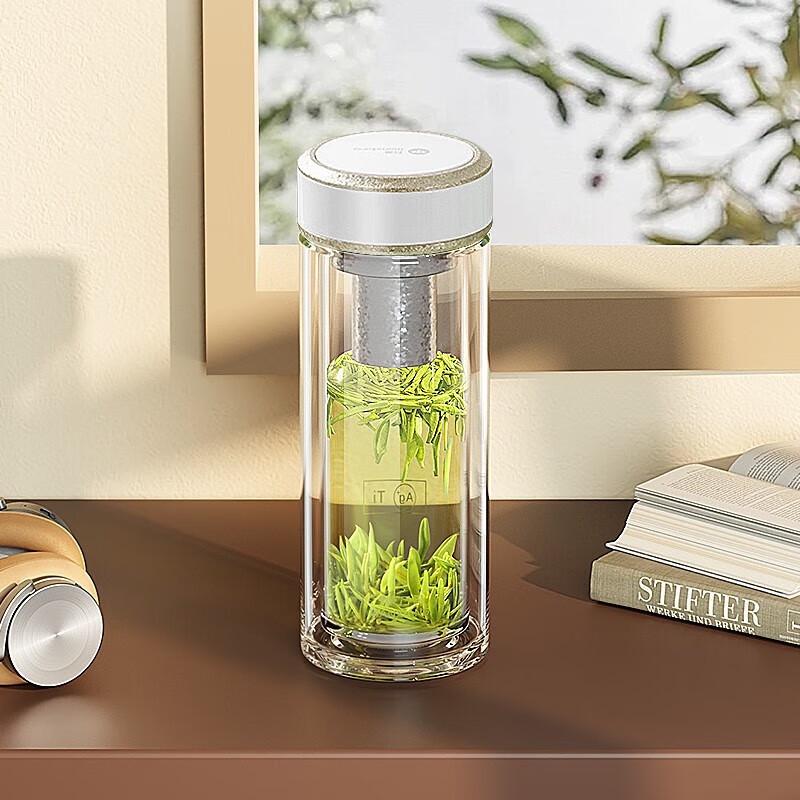 WANXIANG Double-Layer Antibacterial Glass Tea Cup