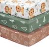 Cearșaf de bumbac cu elastic pentru pătuț Nou-născut Copil 0-12 Luni Set de lenjerie de pat moale și respirabil Protecție pentru pătuț Copil mic