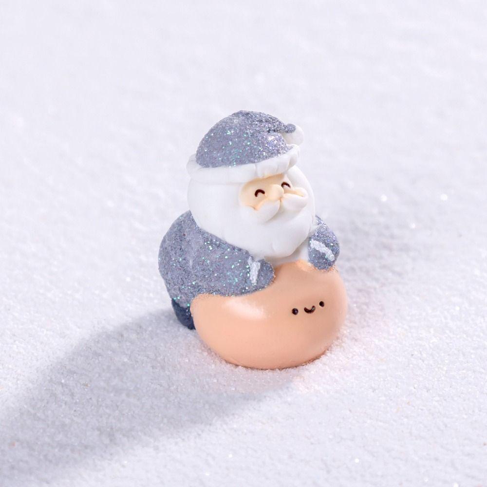 Resin Miniature Santa Claus Accessories Cartoon Santa Statue Creative Christmas Figurines  Festival