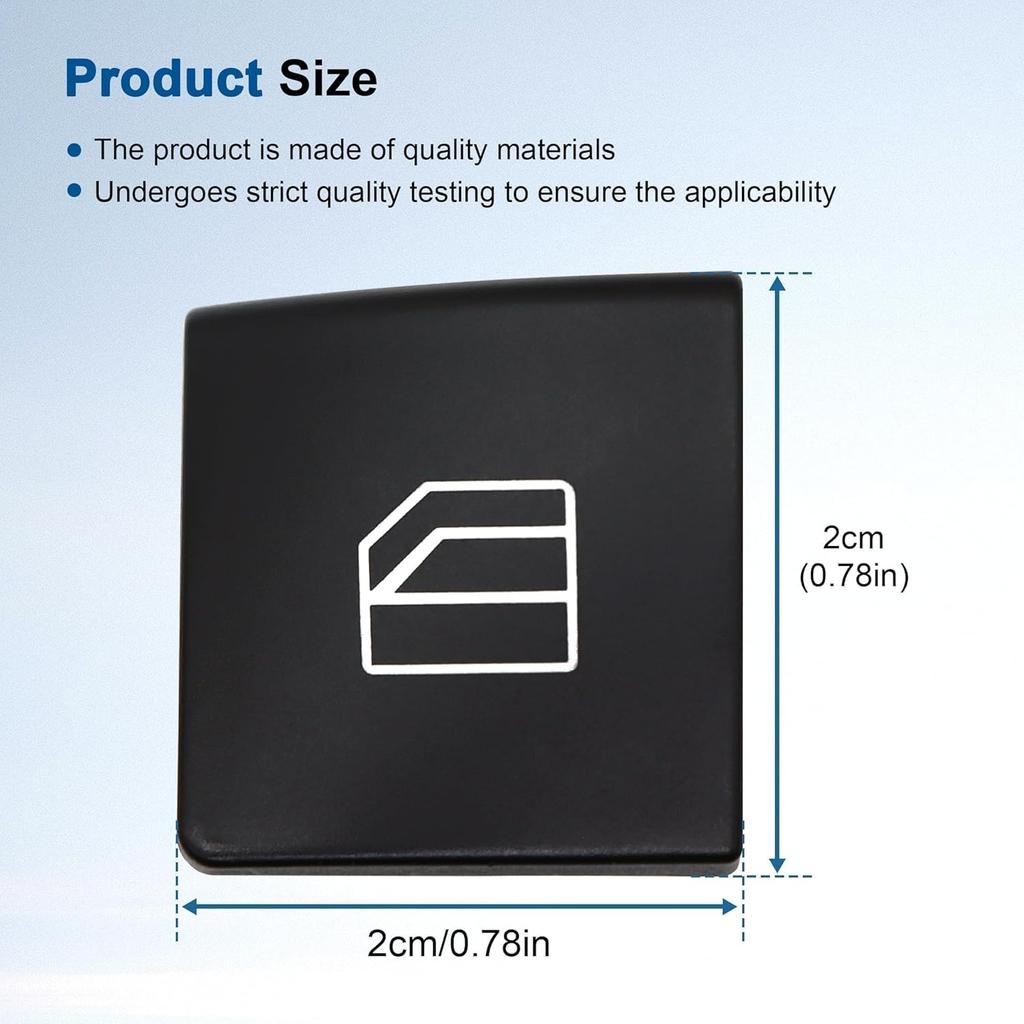 4Pcs Front Driver Window Switch Button Cap Fit for Mercedes-Benz C-Class E-Class GLK W204 W212 E220 C180 C200 C220 C300 C250 W166 Driver Side Front