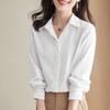 French Chic Satin Blouse With 3d Effect And Off Shoulder Design For Office Wear