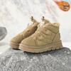 Boys' Winter Cotton Snow Boots with Velvet Lining - 2025 Martin Style for Medium & Large Kids