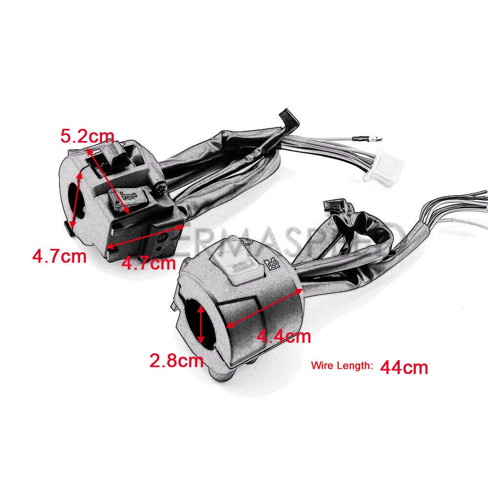 7/8" 22mm Motorcycle Switches Handlebar Aluminum Universal Switch Controller for Moto Street Bike Scooter Motorbike