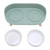 Raised Ceramic Cat Bowls with Stand Cervical Spine Protection Splash Proof Pet Food Water Bowl Set Elevated Cat Bowl Set