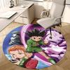1pc Hunter X Hunter Anime Cartoon Design Round Carpet  Office Chair Mat, NonSlip Rug for Home Decor, Living Room, Bedroom, Game Room