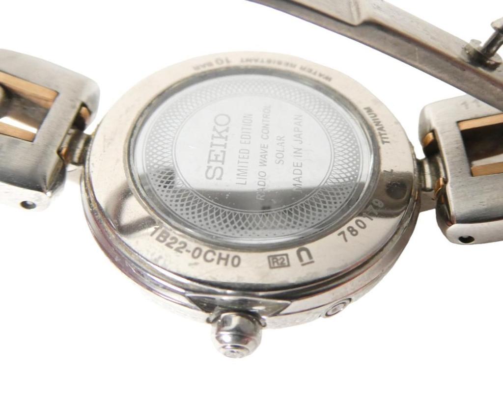 [USED] SEIKO Exceline 1B22-0CH0 Diamond Solar Radio-Controlled Wristwatch