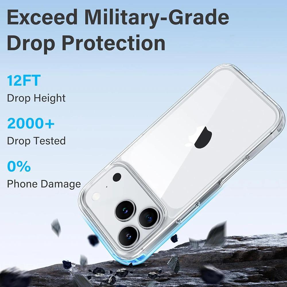 Transparent Soft Silicone Phone Case for iPhone 17 16 15 Pro Max 17Pro Shockproof Clear Cases for iPhone17 14 13 Pro Max Cover