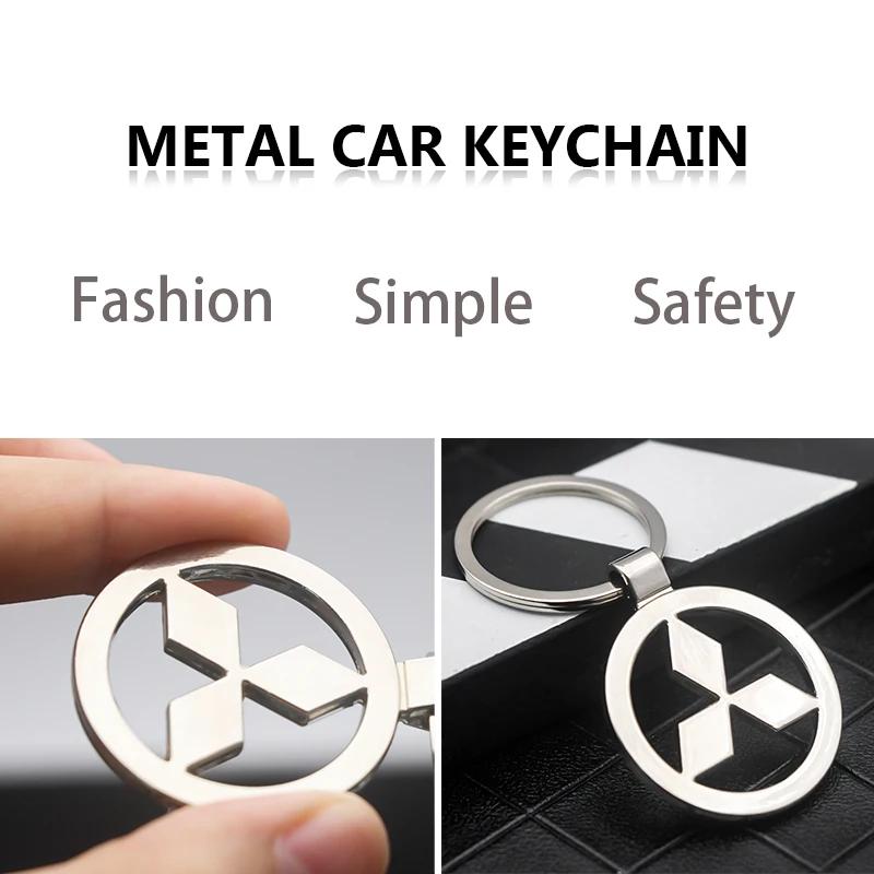 Emblema do Logotipo da Chave de Metal Mitsubishi Para Carro Xpander Galant Lancer 9/10 Space Star Delica Ralliart Pajero Grandis ASX Prata Fixação
