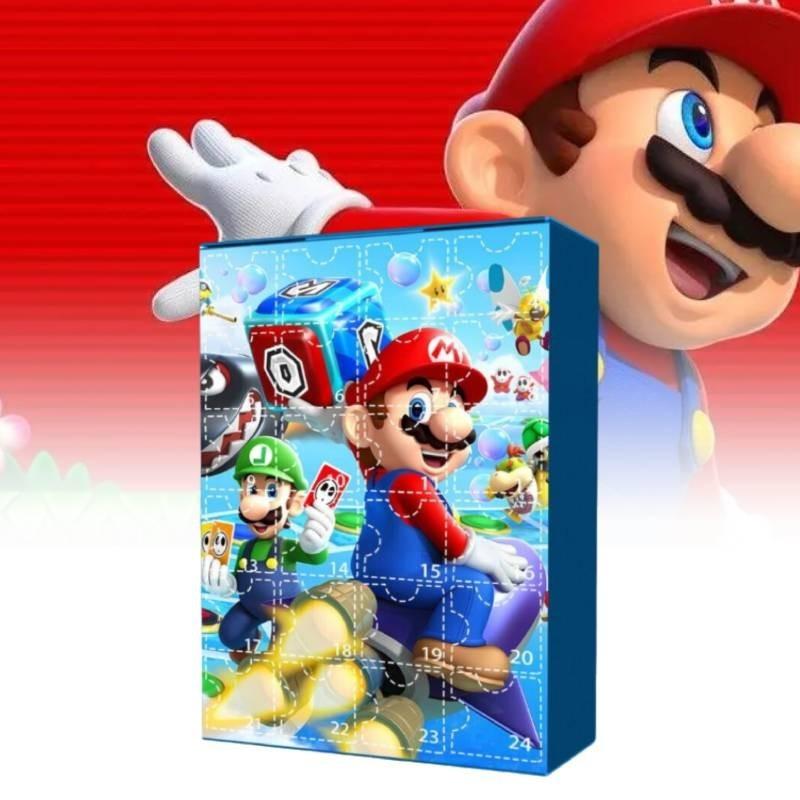 Christmas Advent Calendar Mario Sanrio Kids Holiday Countdown Toy Blind Box Set