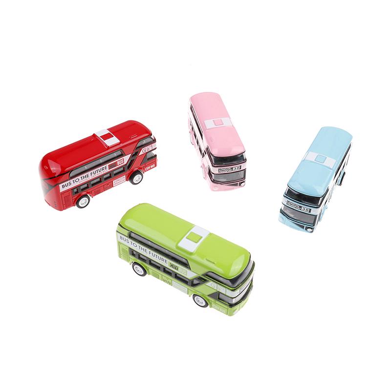 Kid Metal Diecast Cars Toys Pull Back 1:43 Double Decker London Bus Toy Gift