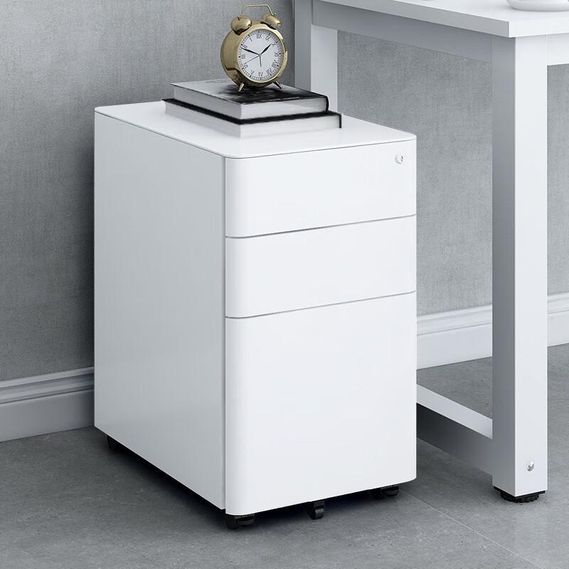 Mobile Filing Cabinet with Lockable Drawers for Office and Printer Storage