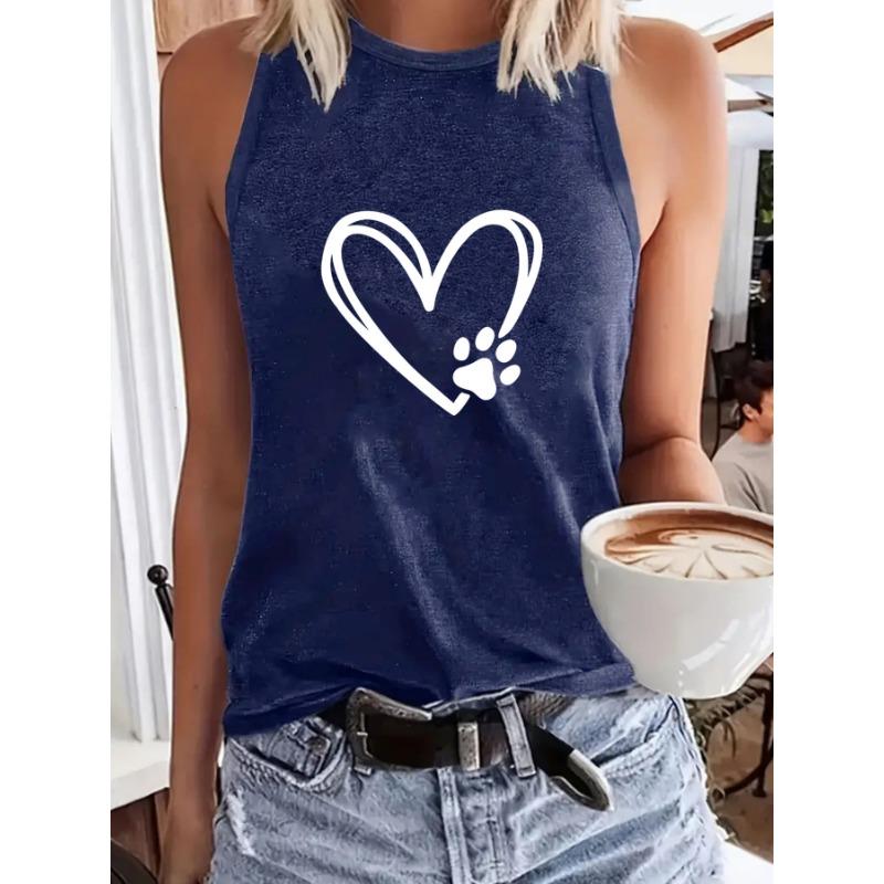 

Женская майка с круглым вырезом для повседневной носки весной и летом XXL темно-синий