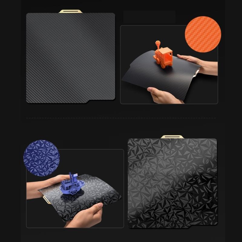 Double Side Build Plate Texture PEI Smooth PEO PET PEI Texture 256x256mm Spring Steel Sheet for Bambu Lab X1/P1P