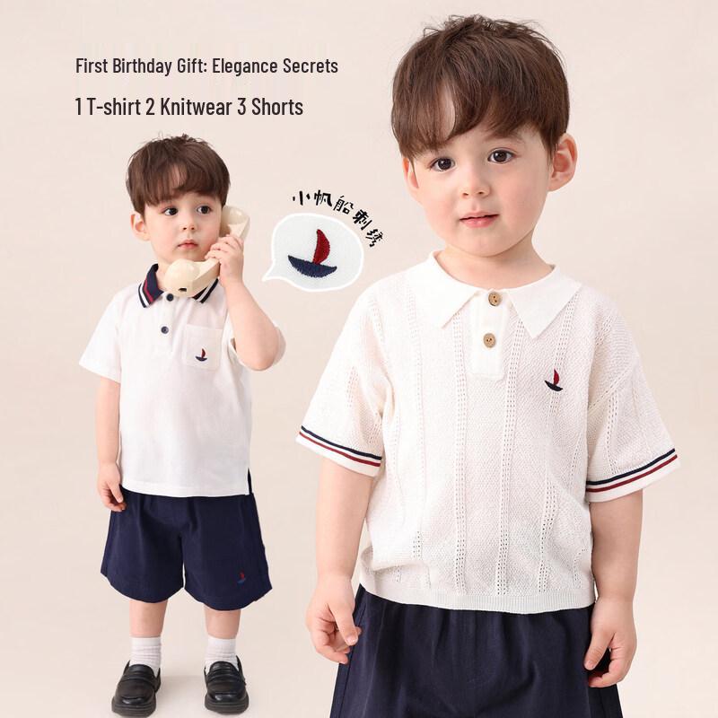 LUSON Baby Boy Summer Polo Outfit 110