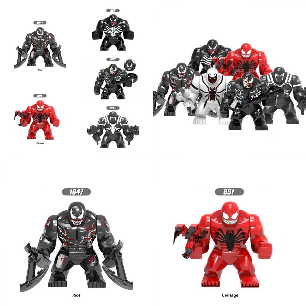 Neue Anime-Figur Spider Venom Puppe Mini-Action-Spielzeug Bausteine für die Fantasie von Kindern