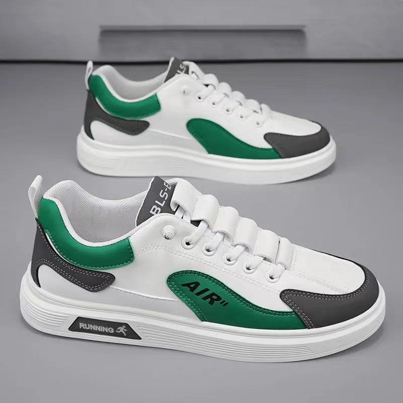 Pánské ležérní boty prodyšné bílé kožené ploché nazouvací módní boty pro řízení, chůzi, skateboarding, tenisky pro muže