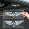 Reflective Colorful Angel Wings Laser Car Logo Stickers For Renault Clio Koleos Megane Espace QM6 Kadjar Captur Scenic 2 3 4 XX2