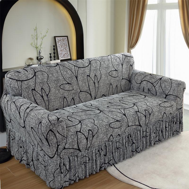 Integrated Skirt Sofa Cover Universal Elastic Sofa Cover All Inclusive Universal Sofa Cover