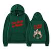 Anuel AA Hoodie Unisex Double Sided Fleece Sweatshirt, Real Hasta La Muerte Red Script & Tattooed Hands Rosary Print, Latin Trap Hip Hop Streetwear