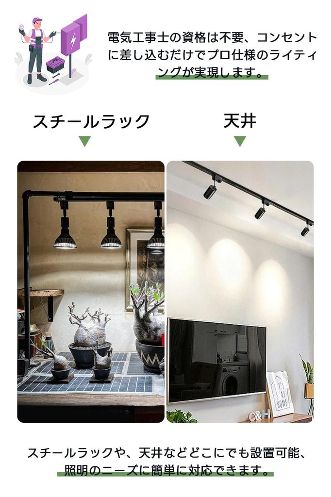 SPAHER 0.5m Duct Rail with Outlet and Switch, Lighting Rail, Wiring Duct Rail, Extendable, Easy Installation, for Rail Lights, Plant Growing,