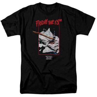 Friday The Th Axe Poster Horror Movie Retro Classic Tee Black Unisex T-Shirt