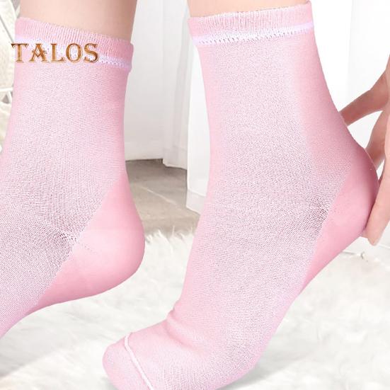 Șosete hidratante cu gel pentru tratament pentru picioare Șosete pentru echipaj din silicon pentru femei, spa, pedichiură, șosete pentru îngrijirea călcâielor uscate crăpate